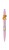 Golyóstoll, 0,8 mm, nyomógombos, ICO "Capybara", pasztell rózsaszín