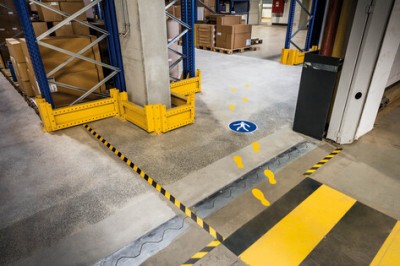 Biztonsági jel 'Használja a gyalogos utat' Ø 430 mm