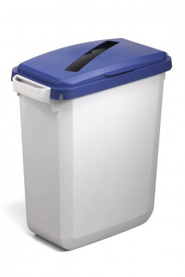 Nyitható fedél  Durabin® 60 l téglalap kivágással - kék