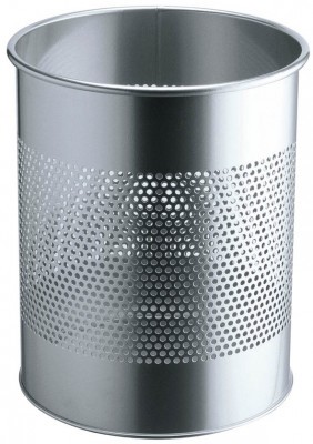 Papírkosár fém 15 l kerek, perforált 165 mm