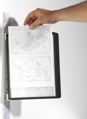Bemutatótábla tartó VARIO® MAGNETIC WALL 5 - fekete