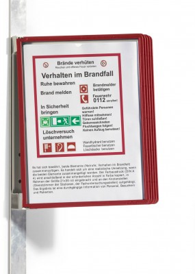 Bemutatótábla tartó VARIO® MAGNETIC WALL 5 - piros